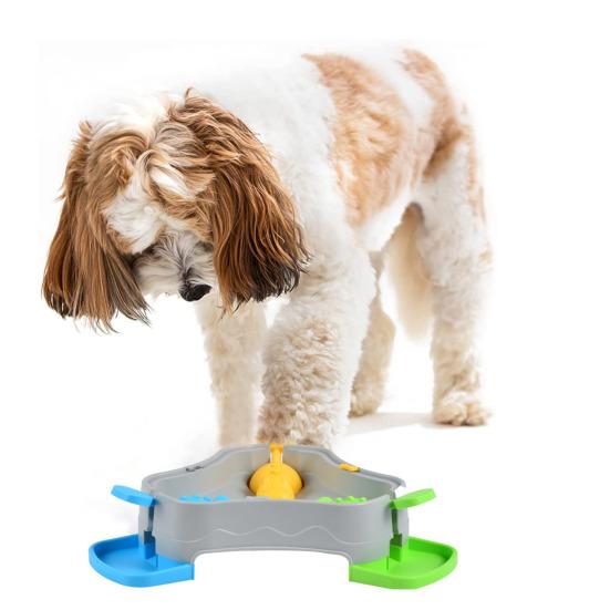 Dog Treat Dispenser Toy Interactive Treat Dispensing Toy Fun Puzzle Feeder Toy for 1 to 3 Cats Dogs Mental Stimulation Extends Eating Time
