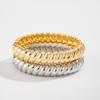 Metal Thread Texture Bangle Thick Women's Hand Bracelet Hip-Hop Retro Spring Bracelet  Men Women