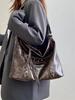 Vintage Maillard Women's Shoulder Bags Large Capacity Ladies Crossbody Bag Fashion PU Leather Female Tote Handbags Underarm Bag
