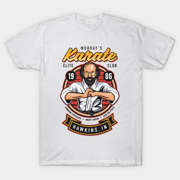 

Men Black Print T-shirt Murray S Karate Club V2 No-Cut Transfer Paper Print Cotton Tshirt 3XL белый