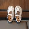 Girls' Princess Stylish Shoes Children's Hollow-Out Woven Sandals Loafers for Toddlers Elegant Cool Cute Girls Shoes