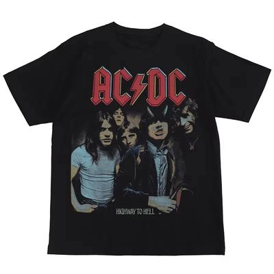 2025 Sommermodetrend Neues ACDC American Street Hip-Hop Punk Nirvana Vintage bedrucktes Kurzarm-T-Shirt aus Baumwolle