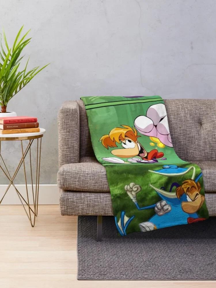 Rayman characters squares Throw Blanket for babies Decorative Sofas Blankets 100cmx150cm