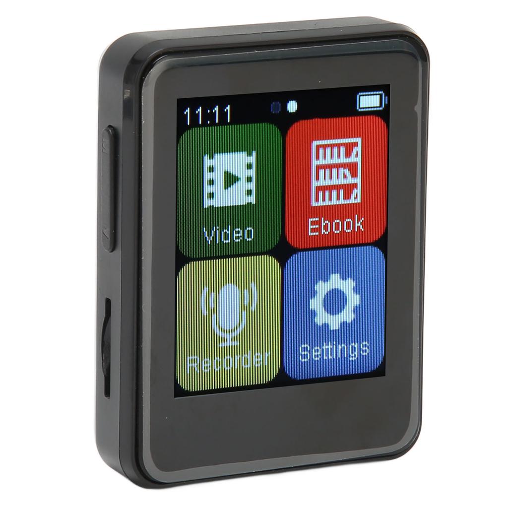 MP3 Player   5.0 Intelligent HD Noise Reduction FM Radio Electric Book 1.8inch Full Touchscreen MP3 Player