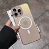 For Magsafe Bling Glitter Transparent Shockproof Case For iPhone 16 12 13 14 15 Pro Max Plus Armor Hard Lens Protection Cover