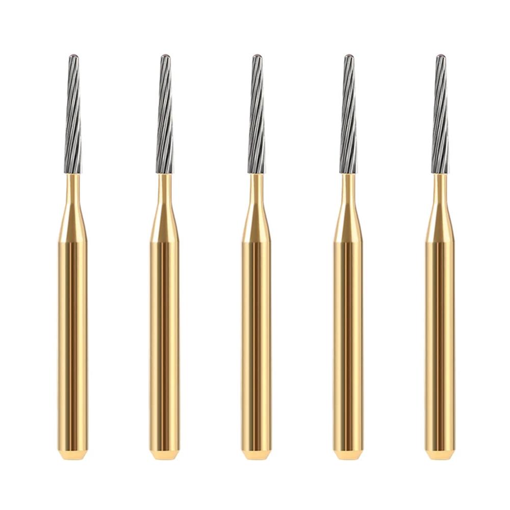 5Pcs Dental Carbide Burs FG7114 FG7214 FG7714 High Speed Drill Trimming Finishing Tool