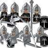 MOC Středověké Vojenské Stavební Kostky Elfský Bojovník Ork Rohan Gondor Rytíř Sada Postav Zvířecí Armáda Zbraň Luk Kuše Hračka