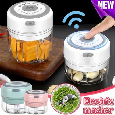 Smart Electric Mini Food Garlic Vegetable Chopper Meat Grinder Crusher Press for Nut Fruit Rechargeable Onion Multi-function Processor
