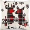 New Christmas Pillow Cover, Deer Snow Festival Decoration, Home Sofa, Living Room Pillow, Cushion Cover