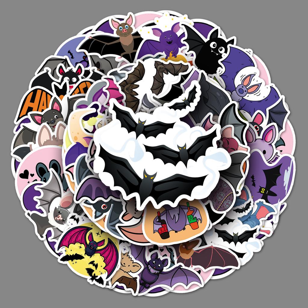 50 Fledermaus Graffiti Personalisierte Cartoon Halloween Tier Guka DIY Wasserbecher Koffer Aufkleber Wasserdicht