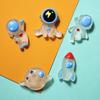 5pcs Cute Transparent Astronaut Fridge Magnets resin cartoon stereo magnet kitchen Decorative Photo Wall Message board Magnet