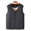 Winter Men's Thickened Cotton Vest: Mid-Aged & Elderly Wear
