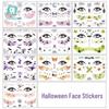 Waterproof Halloween Bat Face Stickers for Kids - Aesthetic Temporary Tattoos