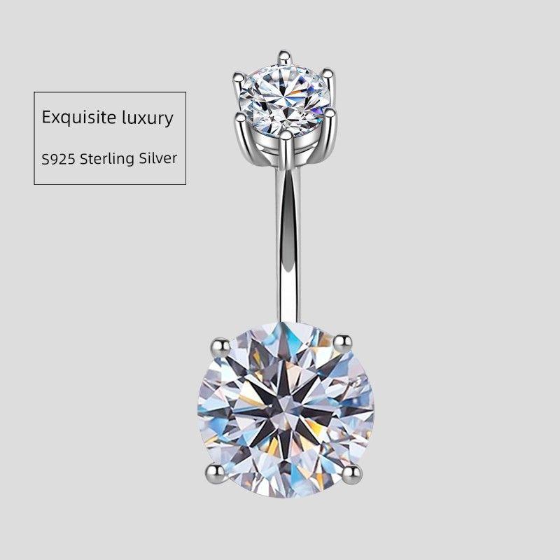 

Sparkling Diamond Eight-Heart Eight-Zircon Arrow European and American Style Sexy Belly Button Ring Hypoallergenic Pole Dance Latin Dance Belly Ring 1.6mm Rod Thickness 8mm Rod Length