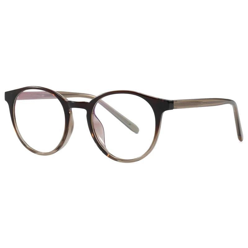 New Retro Ultra-light Glasses Round TR90 Flat Glasses Female Fashion Exquisite Casual Transparent Frame Flat Light Glasses