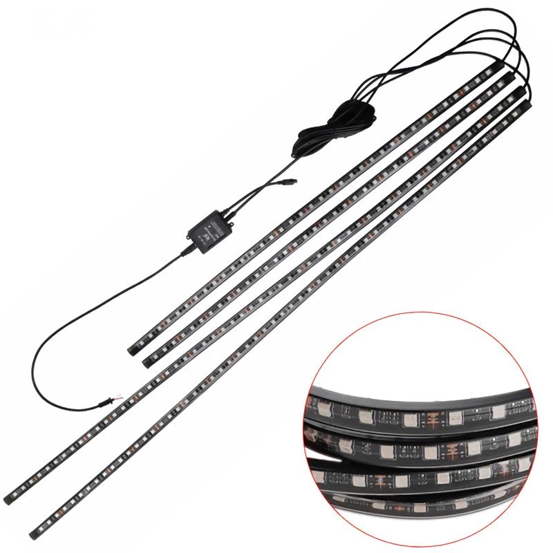 Car Underglow LED Strip Lights RGB Neon Underbody Light APP Remote Control Dream Color Auto Exterior Decorative Atmosphere Lamp