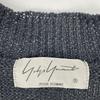 Yohji Yamamoto POUR HOMME HD-K91-380 Black Cotton Linen Blend High Neck Knit Cardigan tops 3 blackUsed