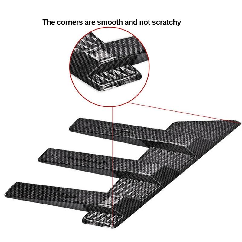 Universal 2Pcs Car Side Spoiler Splitter Trim Rear Windshield Sticker Triangle General Window Louvers Exterior Decorative