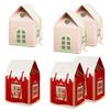 Holiday Paper Cottage Set Gift Box Festival Decoration Gift Holiday Display Case Seasonal Tabletop Ornament