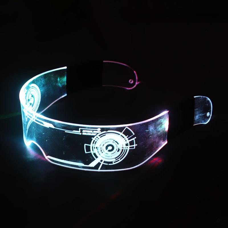1 kus Výkonové rekvizity Barevné Svítící Planeta LED Brýle Pro Hudební Bar Ktv Neonová Párty Halloweenská Dekorace Brýle