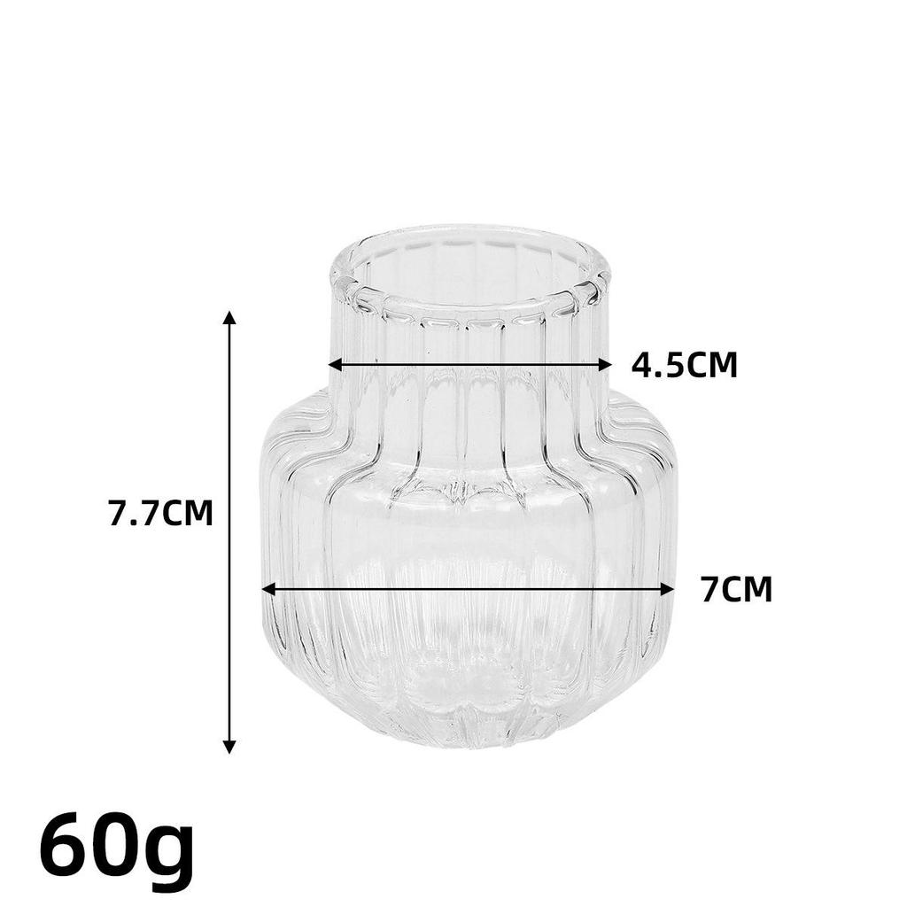 Transparent Glass Vase: Home Desktop Flower Arrangement Decor