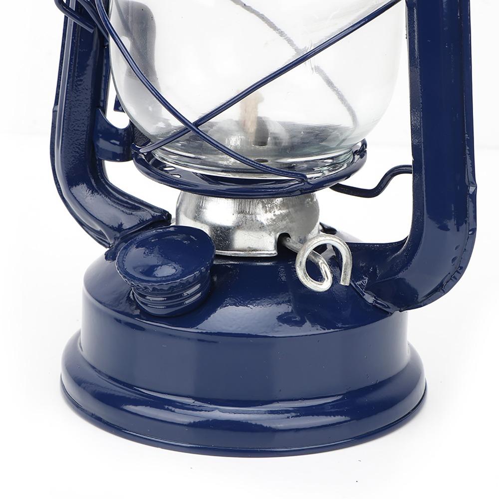 Metal Construction Iron Lantern Windproof Hanging Fuel Lantern Patio Decoration
