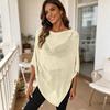 Damen Leichte Strand-Übergangsjacke Kurzarm Durchbrochen Lockerer Sitz Lässiges Sommer-Pullover-Top für Urlaub Reisen