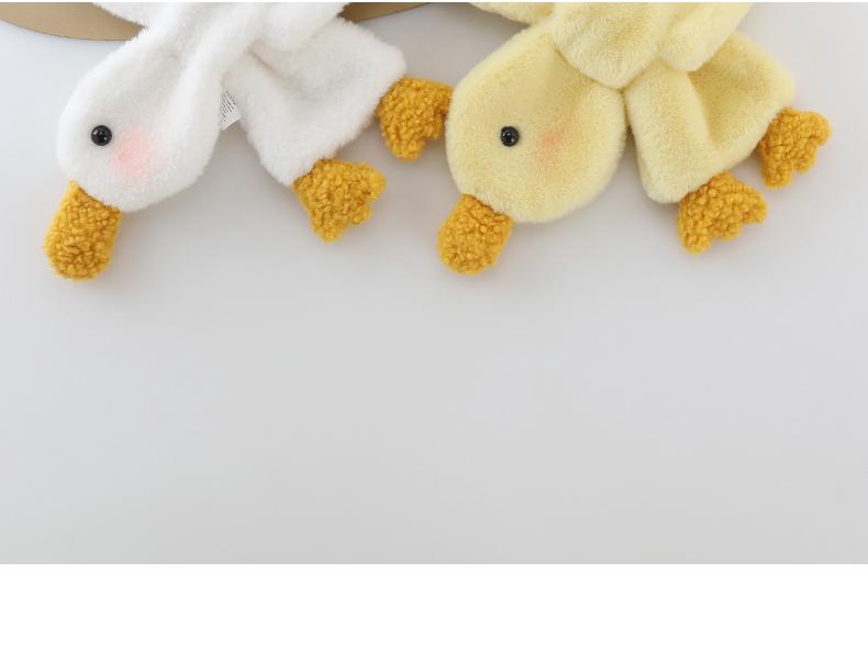 Winter Cartoon Gans Plüschschal für Jungen & Mädchen - Warmer, winddichter Nackenschutz für Kleinkinder.