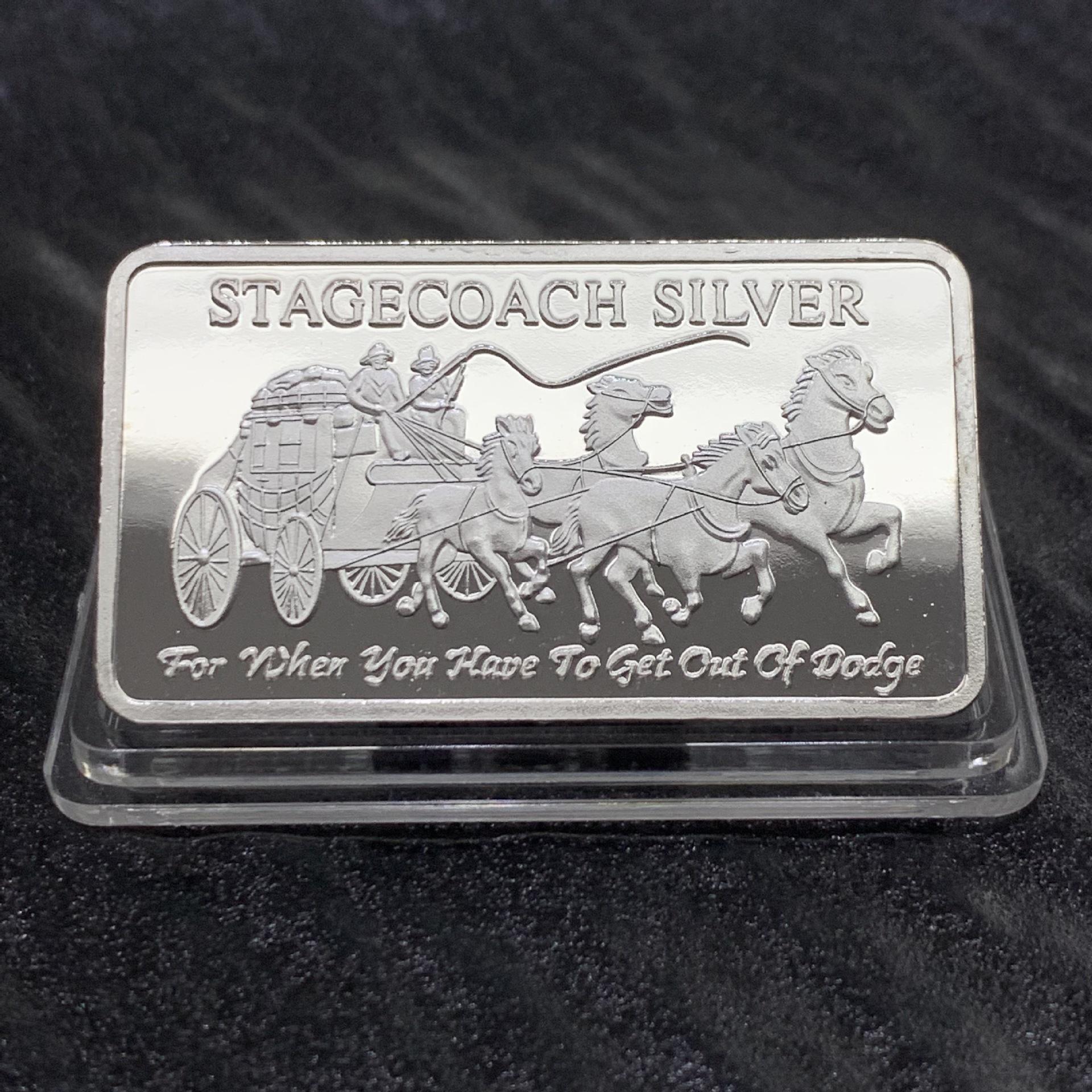 

Germany Cross Country 1/4 Long Strip Silver-Plated Commemorative Coin 1 oz 50x28mm, Thickness 3mm серебряный