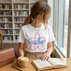 Female Teacher Flower Pattern Tshirt Cute Printed Soft Cotton Tshirt Back To School Teacher Appreciation Gift Casual Top