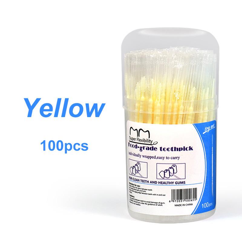 100 штук одноразовых зубочисток в форме рыбьей кости, в индивидуальной упаковке