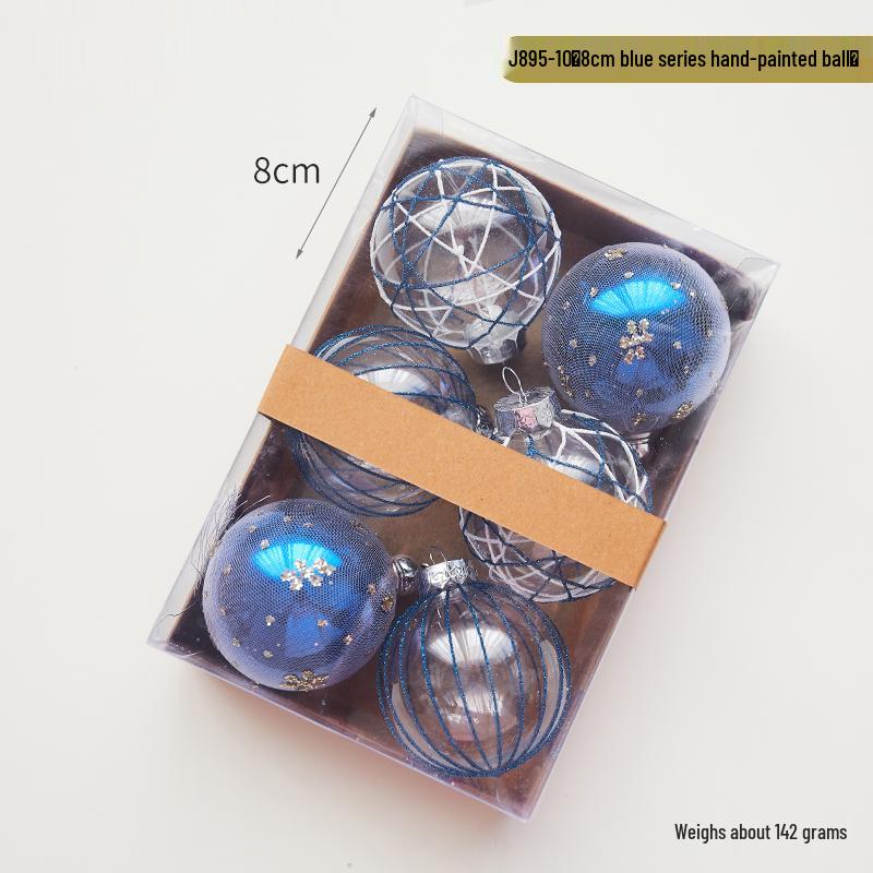 42pcs Electroplated Shiny Christmas Tree Baubles - Creative Hanging Ornaments for Festive Decoration