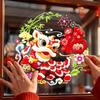 Year of Horse 2026 New Year Window Stickers 5D Plush PVC Flat Festival Stickers  Living Room