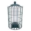 Caged Bird Feeder for Wild Birds Outside Squirrel Proof Hanging Tube Bird Feeder Chewproof Rustproof 7.1x12.6in Iron