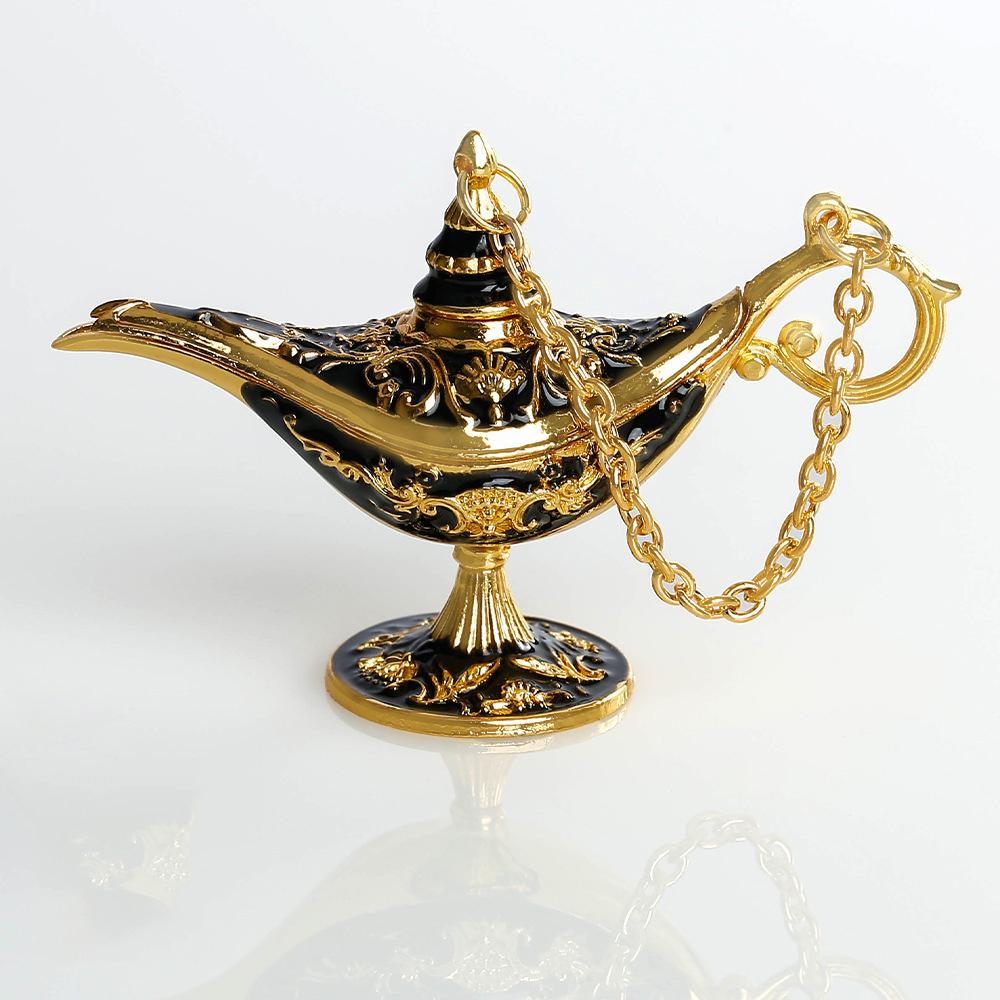 Metal Trumpet Aladdin Magic Lamps Imitation Classical Handicraft Decoration Creative Decor Props Wishing Lamp Gift