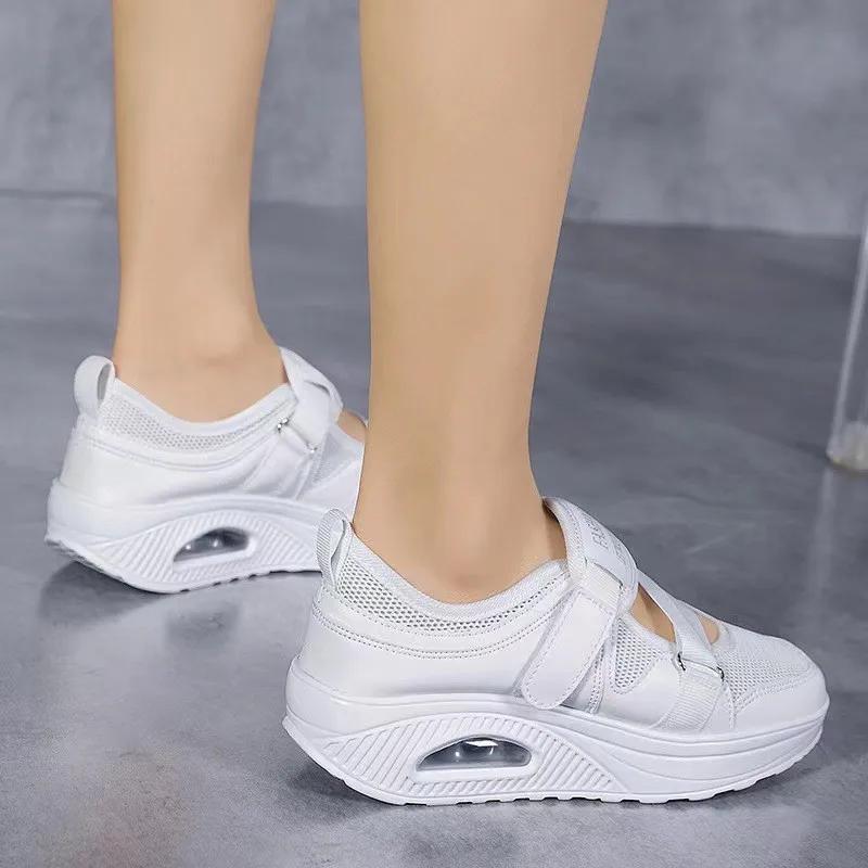 2025 Neue Damen Sandalen Mode Damen Freizeitschuhe Atmungsaktiv Bequem Luftpolster Damen Plateau Schuhe Sandálias Femininas