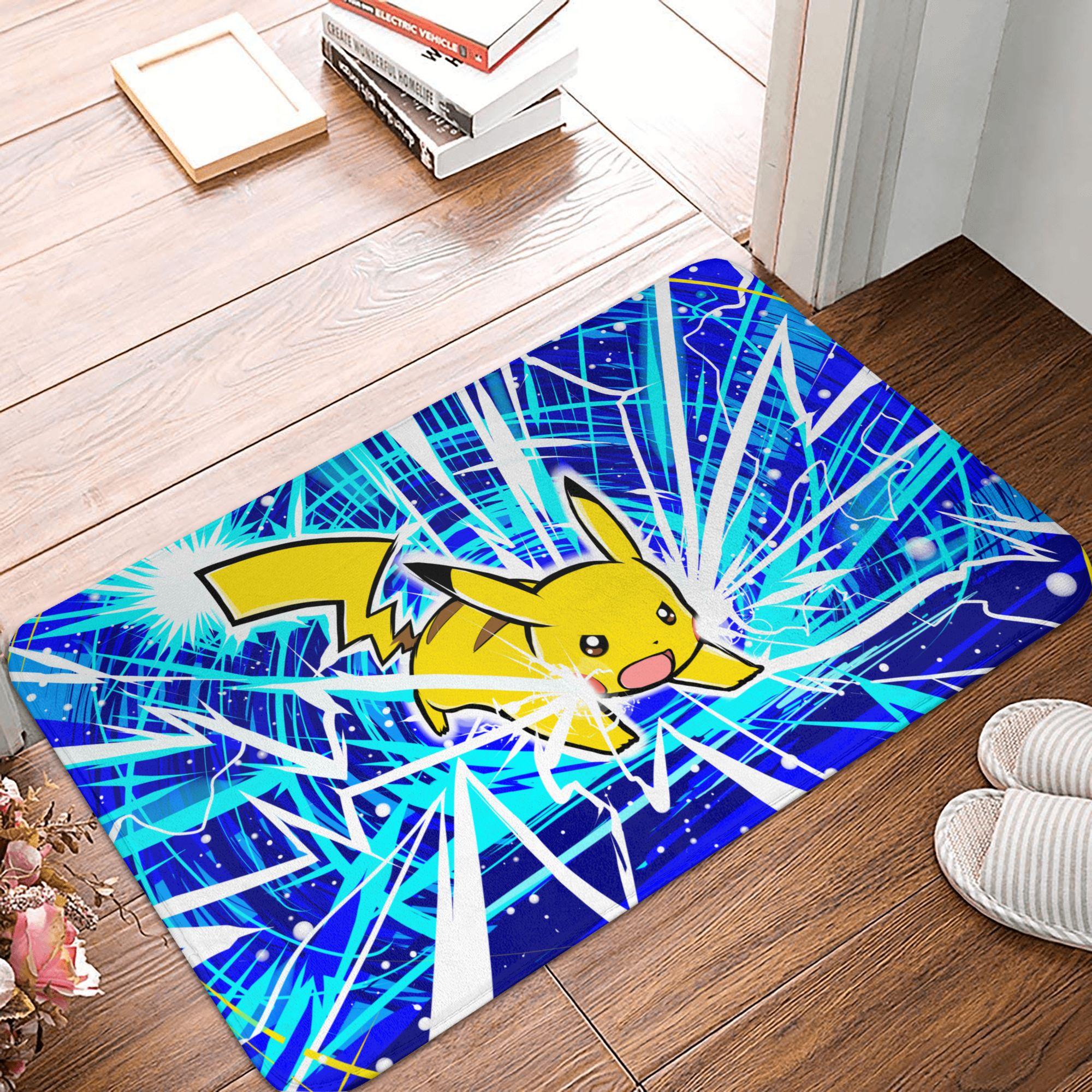 

Anime Cartoon Pikachus Doormat Non-Slip Bathroom Kitchen Mat Living Room Door Floor Entrance Carpet Rug 40x60cm