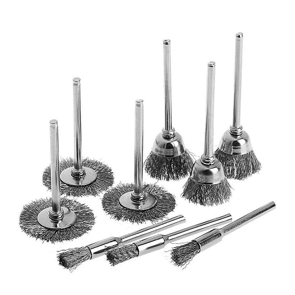 Wire Wheel Brush Set 36 Pcs/Set, Brass and Wire Brush Set, Rotary Tool Accessories for Polishing and Cleaning Tools
