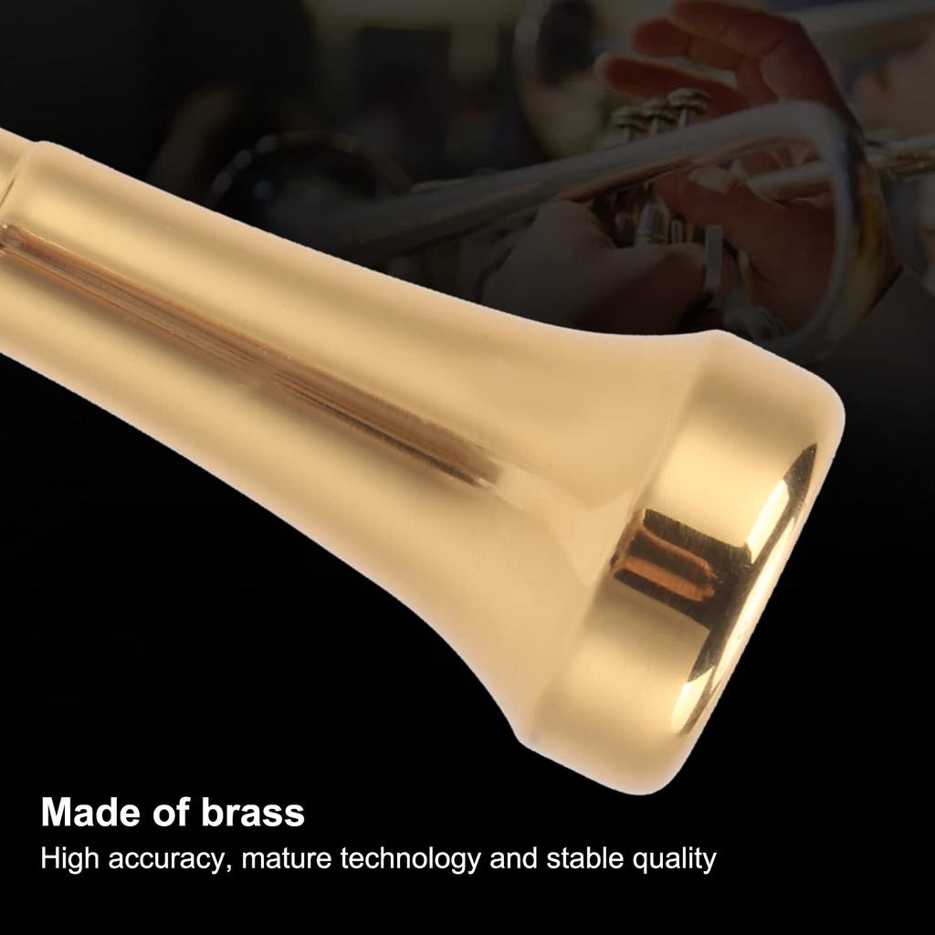 Trumpet Bright Brass Mouthpiece for Deformation Musical Instrument Brass Material Mouthpiece, Tone, Beginners, Resistant, Practice, Part, (3C)
