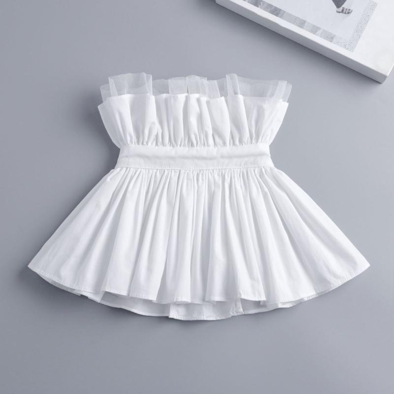 White Detachable Ruffle Collar Accessory Stand Collar Overlay for Portrait Styling, Costume Wear, Layered Outfits