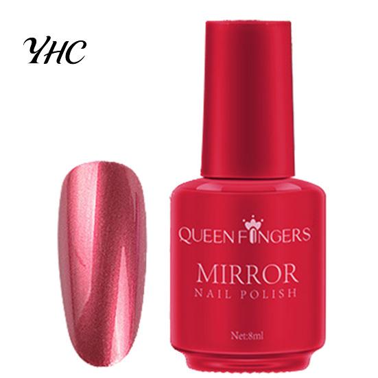 Nail Polish 8ml Mirror Non-Peelable Bright Surface DIY Quick Gel Drying Long Lasting Clear for Manicure красный