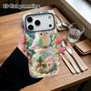 Phone Case: 2D flat design suitable for iPhone 18 17 16 15 14 13 Pro protective case, glass bottle bird, perfect Christmas and Halloween holiday gift