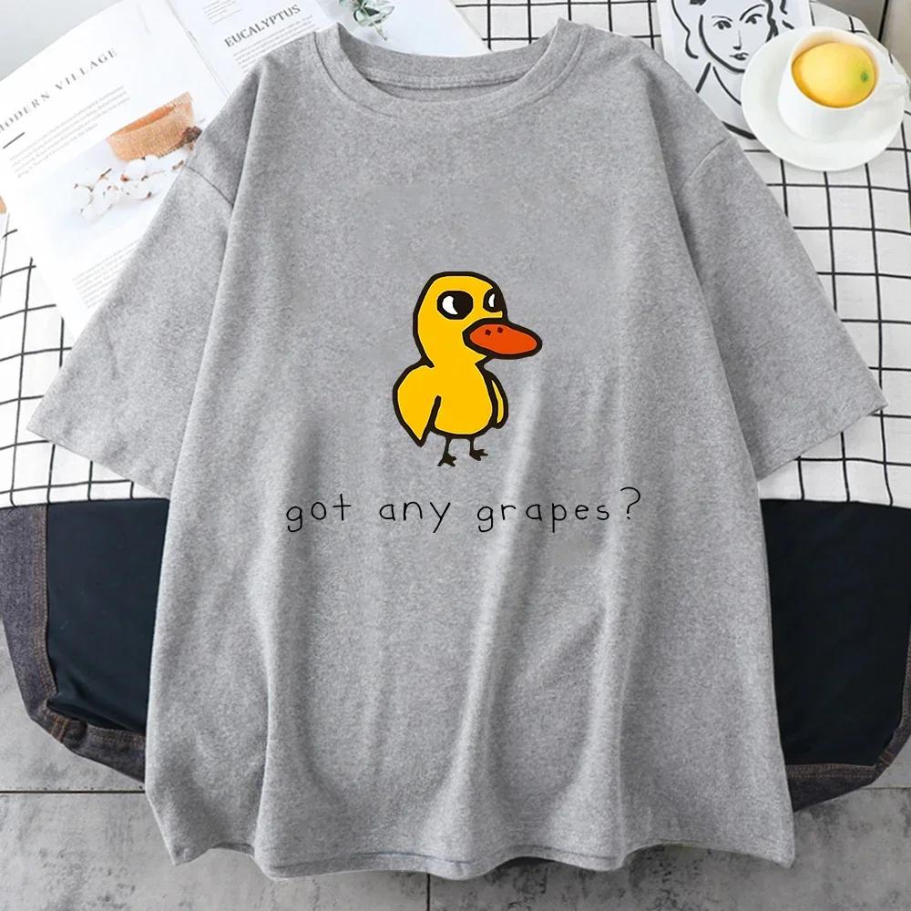 The Duck Song Got Any Grapes T Shirts Funny Patterns Manga/Comic Tshirts T-shirts Originality Short Sleeve Fashional