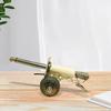 Miniature Cannon Sculpture Mini Figurine Realistic Artillery Launcher Model Alloy Statue Decorative Ornament Collection Toy Home Office Desktop