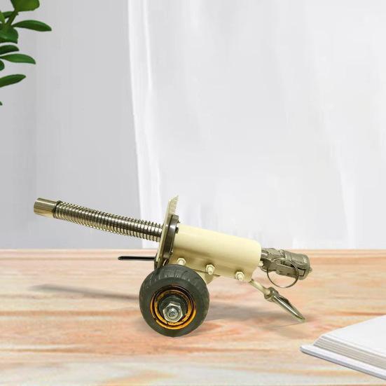 Miniature Cannon Sculpture Mini Figurine Realistic Artillery Launcher Model Alloy Statue Decorative Ornament Collection Toy Home Office Desktop