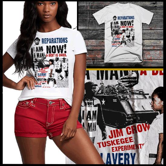 Reparation Now  Black History Month Civil Right Activist Freedom Fight Unisex T-Shirt S