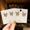 Korean New Fashion Butterfly Earrings For Women 2026 Punk Rhinestone Style Cute Girl Zircon Stud Earrings Kpop Jewelry