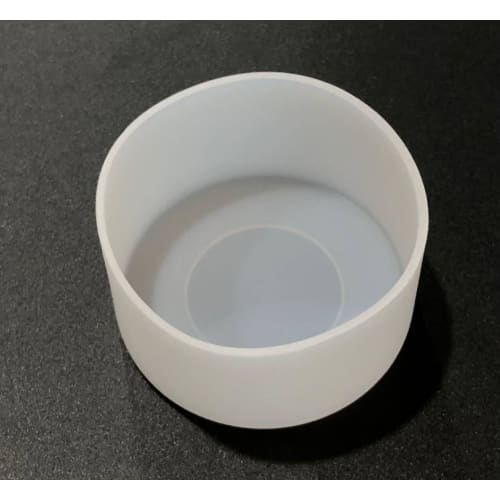 Audiophile Water Bottle Bottom Cover, Silicone Rubber, Non-Slip, Shockproof, Protective, Scratch-Resistant, 7.5cm Diameter, Clear, Set of 2