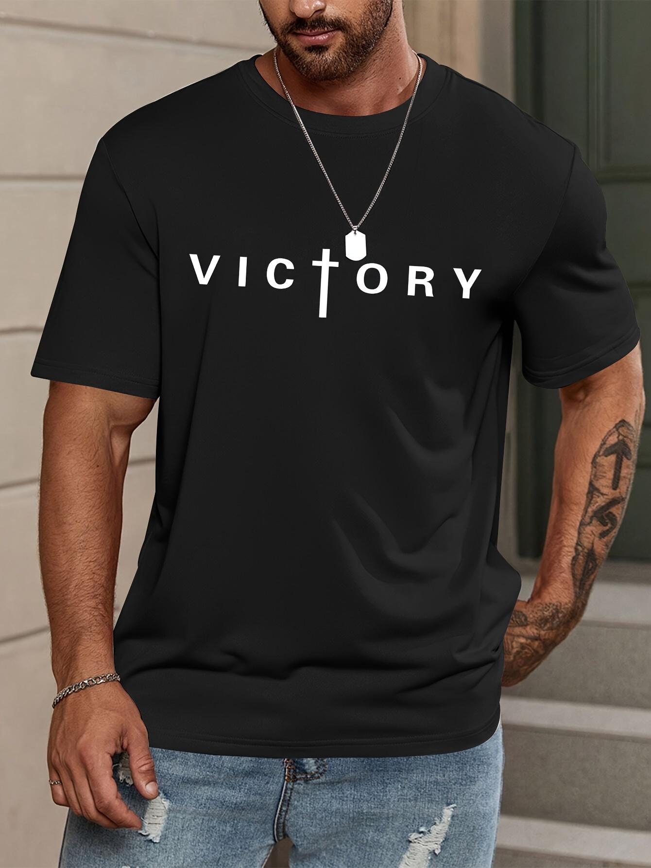 

Mens design sense victory printing sports leisure commuting versatile short sleeved Tshirt ideal choice for summer vacation 4XL