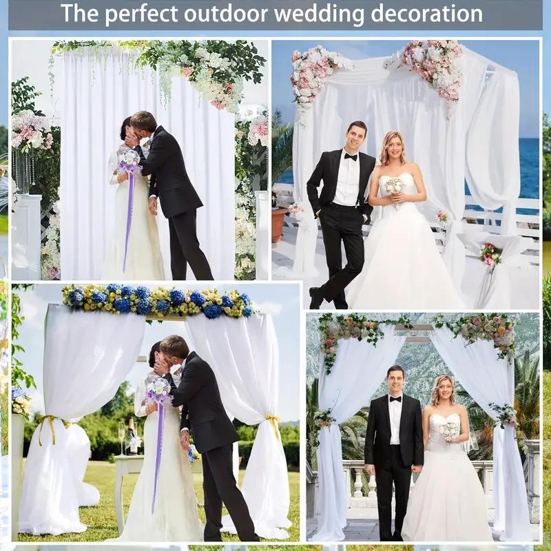 Outdoor Wedding Arch and Chair Mesh Decoration
